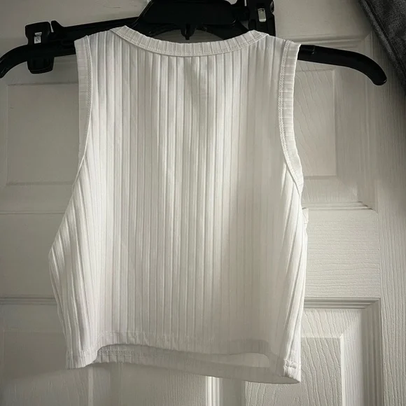 SHEIN White Sleeveless Top with Mushroom Design - Picture 2 of 2